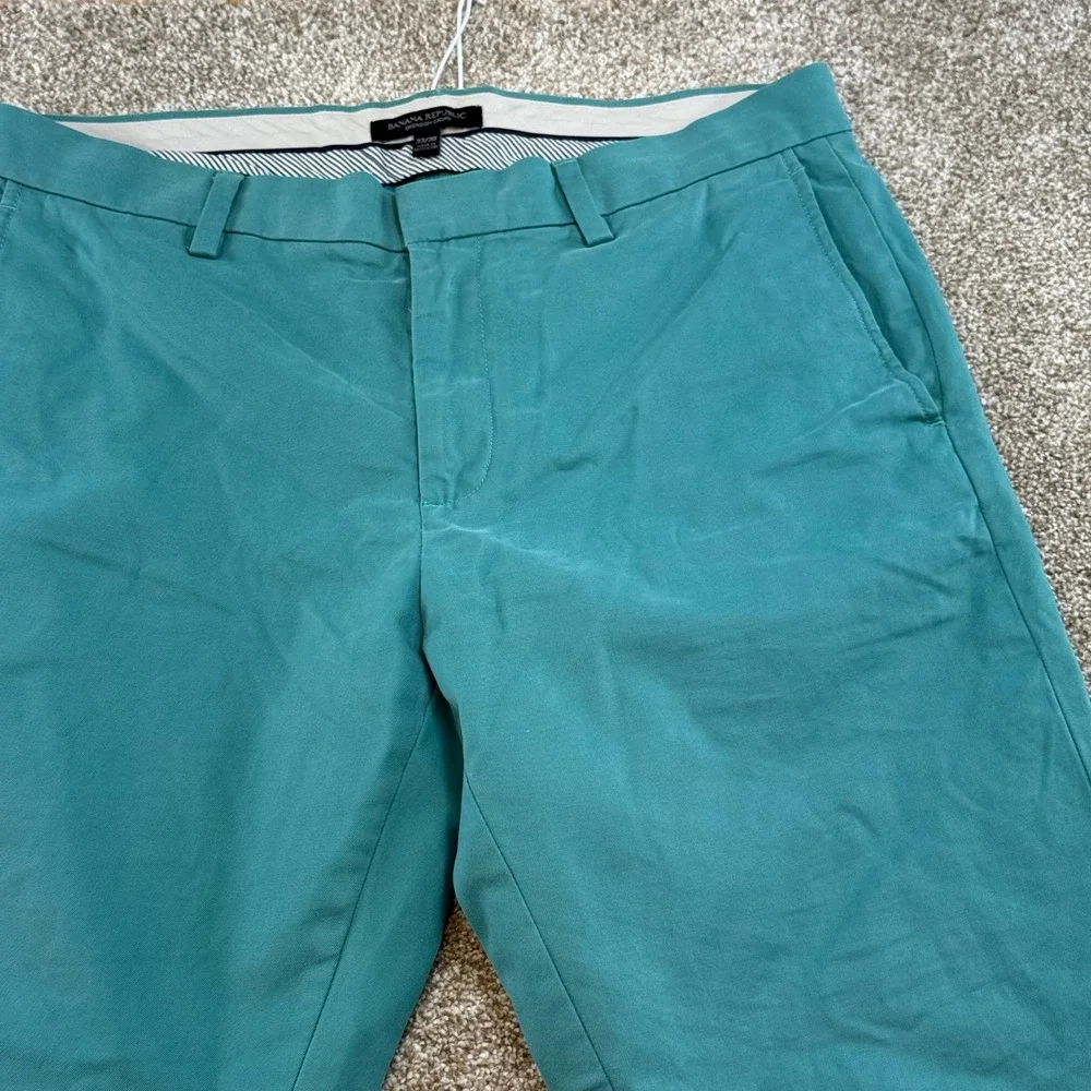 Banana Republic Emerson Chino Mens 33x30 Seafoam Green Pants Trousers Office‎